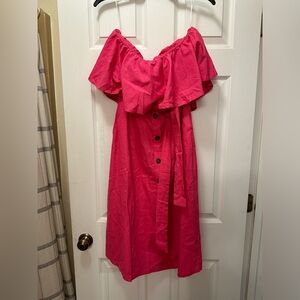 Strapless Linen Dress